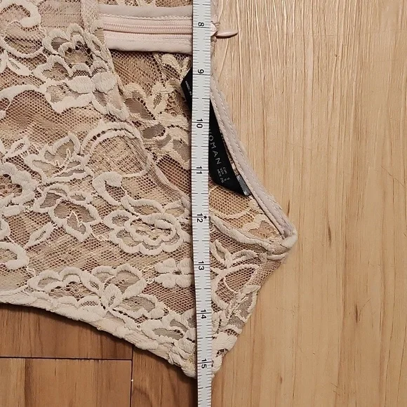 ZARA WOMAN Tan color  Lace Sleeveless Dress, Sz S - Picture 8 of 12